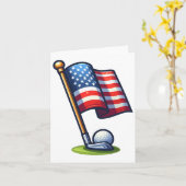 Patriottisch Golf 4 juli Onafhankelijkheidsdag VS Kaart (Gele Bloem)