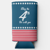 Patriottisch, grappig, 4 juli seltzer blikjeskoeler (Voorkant)