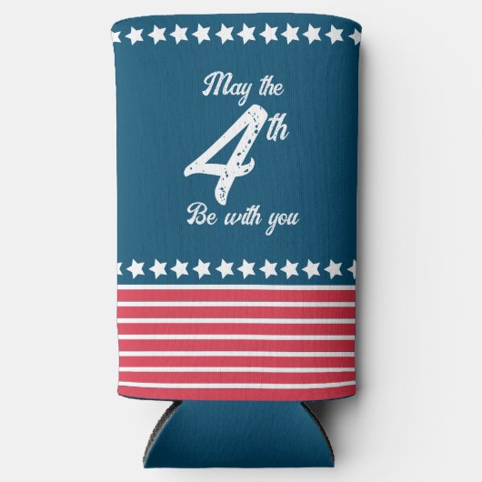 Patriottisch, grappig, 4 juli seltzer blikjeskoeler (Voorkant)