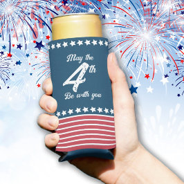 Patriottisch, grappig, 4 juli seltzer blikjeskoeler
