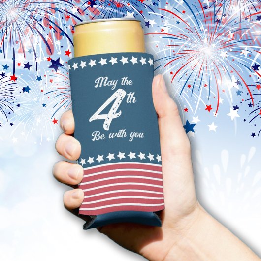 Patriottisch, grappig, 4 juli seltzer blikjeskoeler