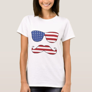 Patriottisch grappig gezicht t-shirt