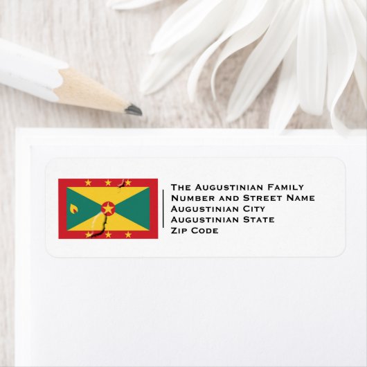 Patriottisch | GRENADA-vlag Etiket (Insitu)
