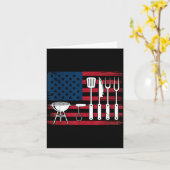 Patriottisch Grillen Bbq Bestek Vlag Pitmaster Kaart (Gele Bloem)