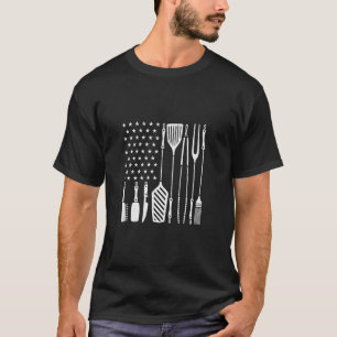 Patriottisch Grillen BBQ Utensil US Vlag Pitmaster T-shirt