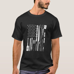 Patriottisch Grillen BBQ Utensil US Vlag Pitmaster T-shirt