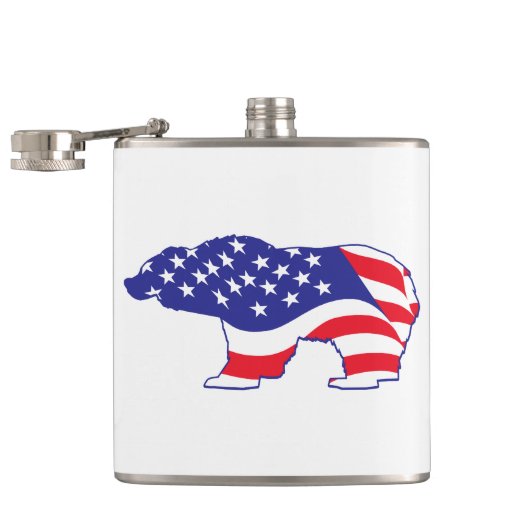 Patriottisch-Grizzly Heupfles (Geopend)