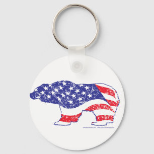 Patriottisch-Grizzly-nood Sleutelhanger