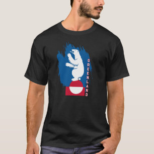 Patriottisch Groenland T-shirt, Groenland-vlag T-shirt