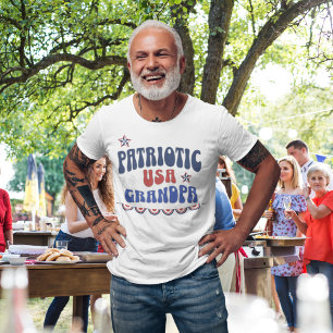 Patriottisch Grootvader Shirt, 4 juli Opa T-shirt