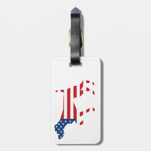 Patriottisch GSP Dog Pointing Bagagelabel (Achterkant verticaal)