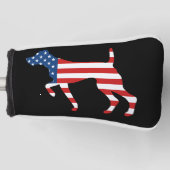 Patriottisch GSP Dog Pointing Golfheadcover (Voorkant)