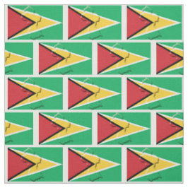 Patriottisch GUYANA VLAG Kaart Overzicht Stof