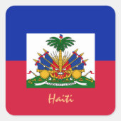 Patriottisch Haiti & Haïtiaanse feestdag, reizen / Vierkante Sticker (Voorkant)