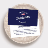 Patriottisch Handyman Carpentry Visitekaartje