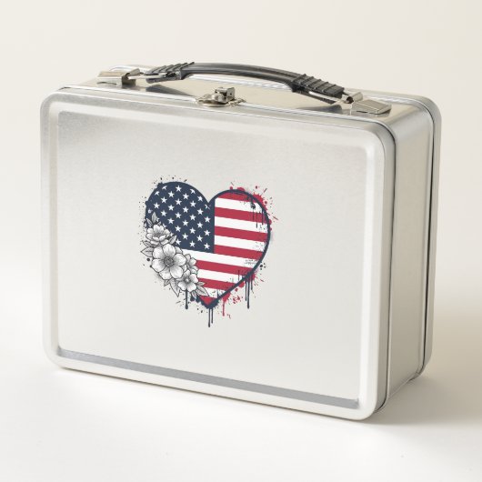 Patriottisch Hart Bloemig Vintage Gravure Ontwerp_ (Voorkant)