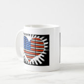 Patriottisch hart gevormd door Amerikaanse vlag Ne Koffiemok (Voorkant links)