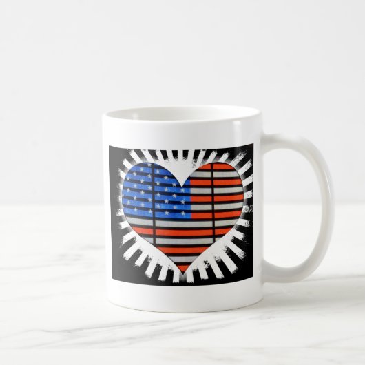 Patriottisch hart gevormd door Amerikaanse vlag Ne Koffiemok (Rechts)