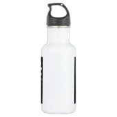 Patriottisch hart gevormd door Amerikaanse vlag Ne Waterfles (Achterkant)