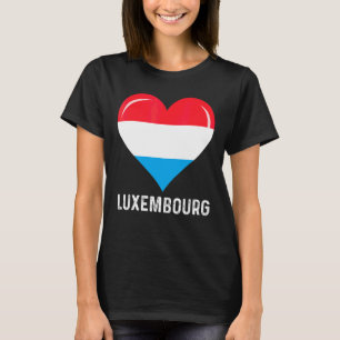 Patriottisch hart Luxemburgse vlag, benedenloop T-shirt