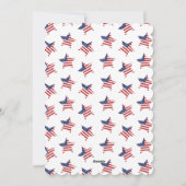 Patriottisch hart met Amerikaans vlagontwerp Feestdagenkaart (Achterkant)