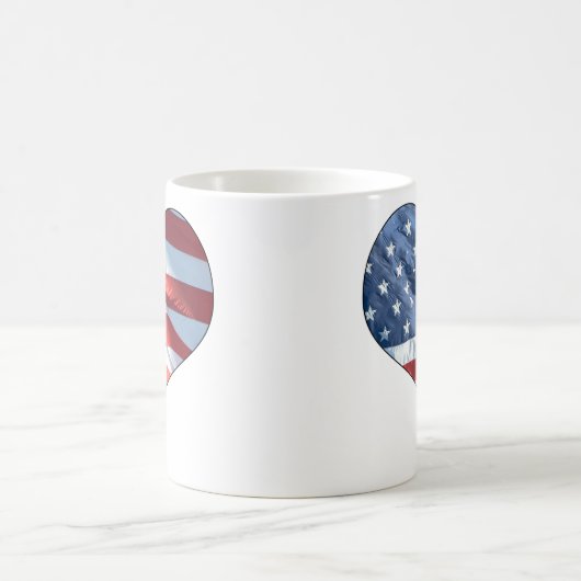 Patriottisch hart Vormde Amerikaanse vlag Koffiemok (Center)