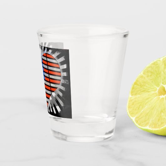 Patriottisch hart Vormde Amerikaanse vlag Shot Glas (Rechts)