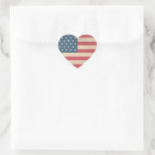 Patriottisch hart Vormde Amerikaanse vlag Sticker (Tas)