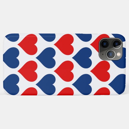 Patriottisch hartenontwerp Case-Mate iPhone case (Achterkant (horizontaal))