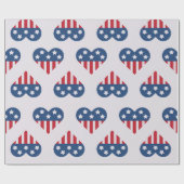 Patriottisch hartpatroon cadeaupapier (Vlak)