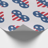 Patriottisch hartpatroon cadeaupapier (Hoek)