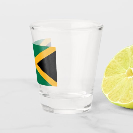 Patriottisch heet glas met vlag van Jamaica (Rechts)