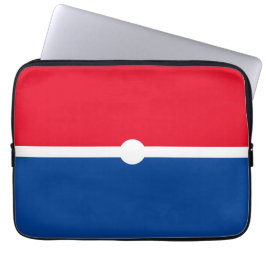 Patriottisch Helder Rood Wit Blauw Modern Kleurenb Laptop Sleeve
