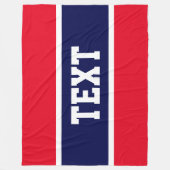 Patriottisch Helder Rood Wit Marine Blauwe Stripes Fleece Deken (Voorkant)