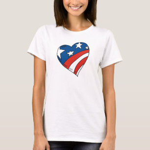 Patriottisch hemd voor het hart t-shirt