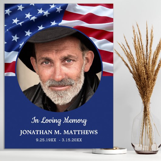 Patriottisch Herdenkings-USA Amerikaanse Vlag Foto Poster