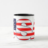 Patriottisch het woord Verenigde Staten in Amerika Mok (Midden)