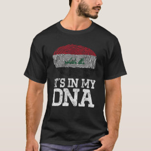 patriottisch, het zit in mijn DNA Irak vlag vinge T-shirt
