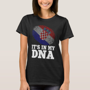 Patriottisch Het zit in mijn DNA vingerafdruk Kroa T-shirt
