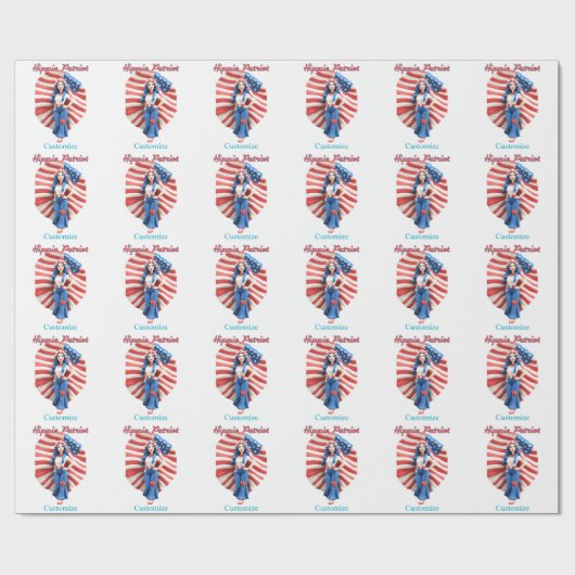 Patriottisch Hippie Meisje Thunder_Cove Cadeaupapier (Vlak)