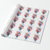 Patriottisch Hippie Meisje Thunder_Cove Cadeaupapier (Uitgerold)
