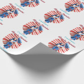 Patriottisch Hippie Meisje Thunder_Cove Cadeaupapier (Hoek)