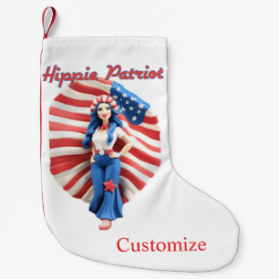 Patriottisch Hippie Meisje Thunder_Cove Kleine Kerstsok