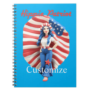 Patriottisch Hippie Meisje Thunder_Cove Notitieboek