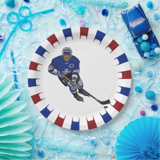 Patriottisch Hockey Design Paper Party-Bord Papieren Bordje (Feest)