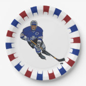 Patriottisch Hockey Design Paper Party-Bord Papieren Bordje (Voorkant)