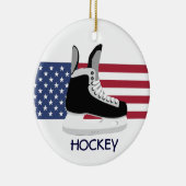 Patriottisch Hockey Schaats Design Ornament (Rechts)