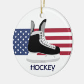 Patriottisch Hockey Schaats Design Ornament (Links)