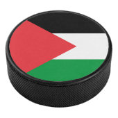 Patriottisch hockeyteam met vlag van Palestina Hockey Puck (3/4)