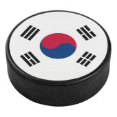 Patriottisch hockeyteam met Zuid-Koreaanse vlag Hockey Puck (3/4)